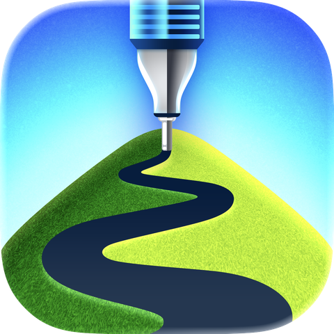 The icon for McKinley, depicting a pen drawing a winding road onto a hill.