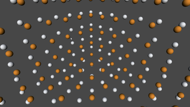 this is what diagnosing a voxel based procedural generator used to look like, grids of multicoloured balls. BALLS I TELL YOU