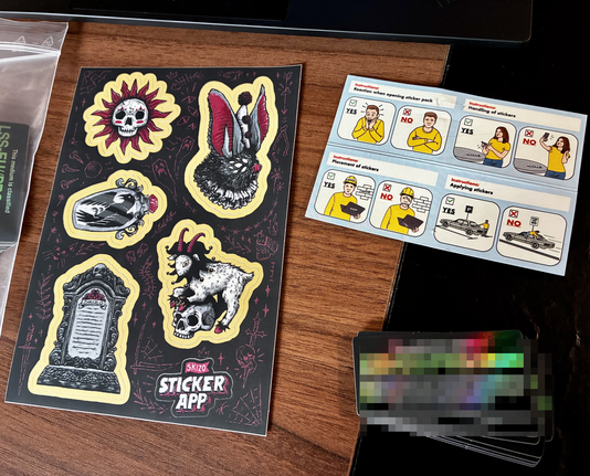 Redacted LSS-EU 2026 stickers and extra stickers from the vendor.