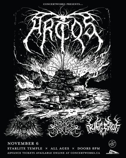 arctos, kingsrot liminal shroud, SORGUINAZIA starlite temple November 6 doors at 8pm