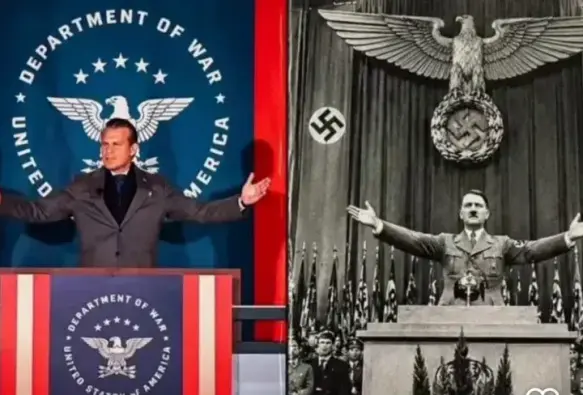 Hegseth and Hitler doing exactly the same things.