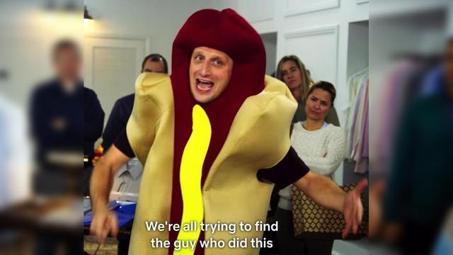 The classic hotdog guy, "we're all trying to find the guy who did this"