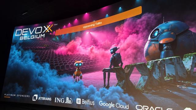 Devoxxx screen showing an empty list of Upcoming talks