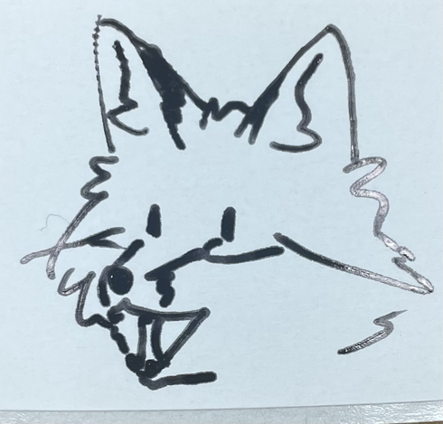 scribble of a fox face