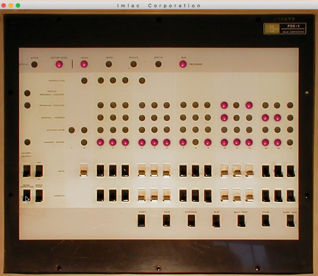 Video of IMLAC front panel controlled from a Verilog design.