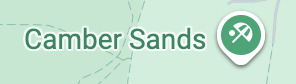 a beach in east sussex called "camber sands"