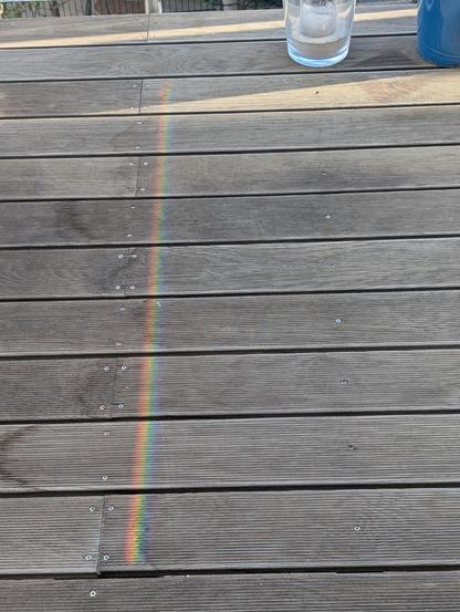 colorful line on wood