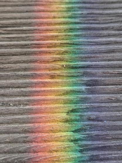 detail view with intense colors on wood