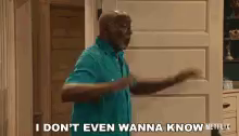 a man is standing in front of a door and says i don t even wanna know netflix
