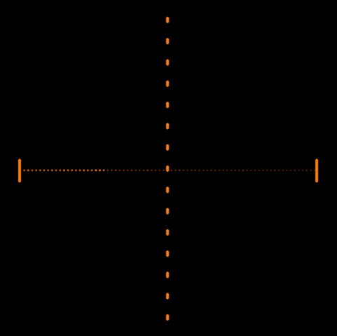 LINC version of the game PONG.  The ball (a single pixel) is bouncing between the two paddles.