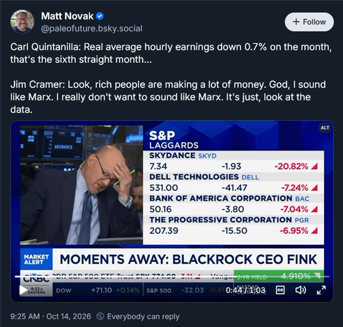 Jim Kramer is horrified that commentating on the economy is making him 'sound like Marx'