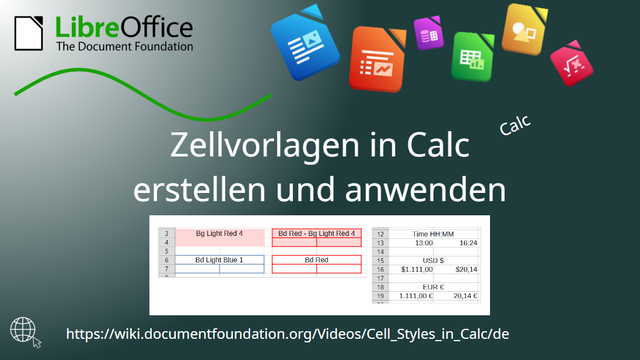 Zellvorlagen in Calc, erstelleen und anwenden;
https://wiki.documentfoundation.org/Videos/Cell_Styles_in_Calc/de