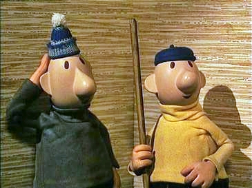Screenshot from the stopmotion kids show Pat & Mat.