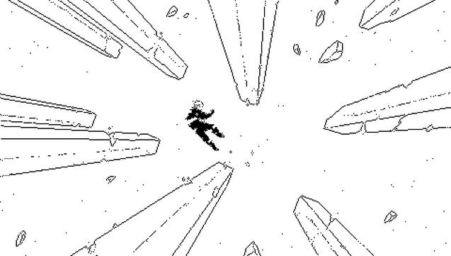 Hoping between crystal shards