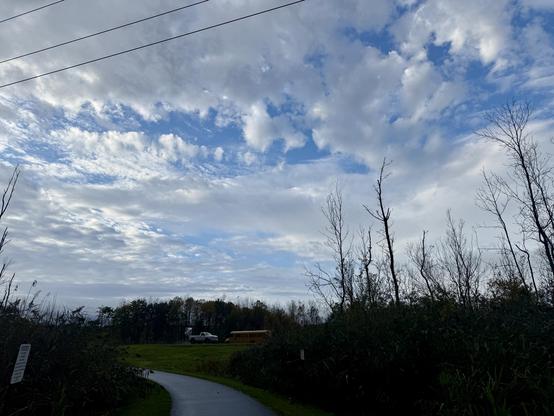 There were appearances by blue sky and sunshine, just not very long. This was early morning