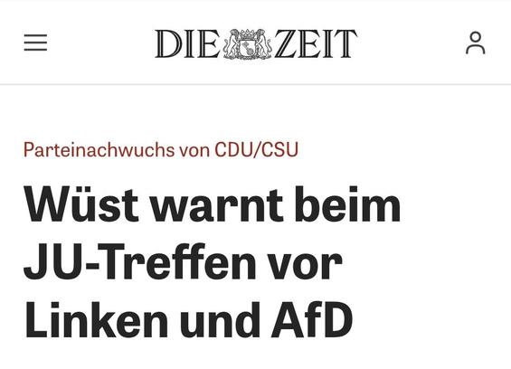Parteinachwuchs von CDU/CSU
Wüst warnt beim JU-Treffen vor Linken und AfD