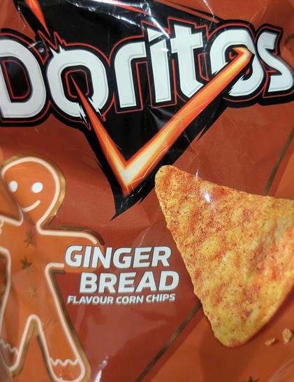 Doritos ginger bread flavour corn chips