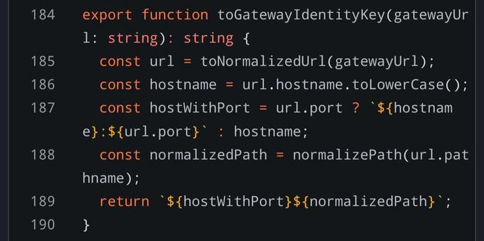 export function toGatewayIdentityKey(gatewayUrl: string): string {
  const url = toNormalizedUrl(gatewayUrl);
  const hostname = url.hostname.toLowerCase();
  const hostWithPort = url.port ? `${hostname}:${url.port}` : hostname;
  const normalizedPath = normalizePath(url.pathname);
  return `${hostWithPort}${normalizedPath}`;
}