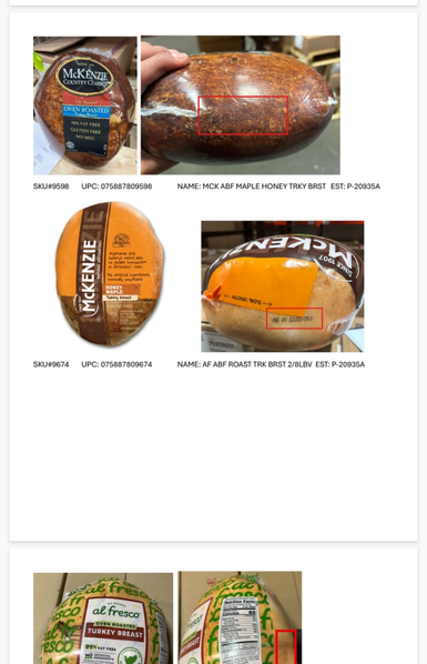 meats products labels