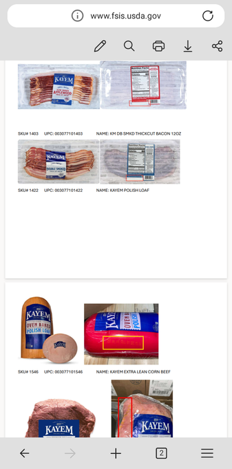 meats products labels