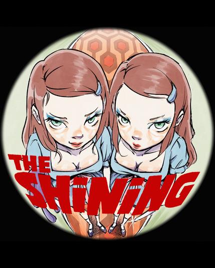 An illustration of the twin girls from The Shining.