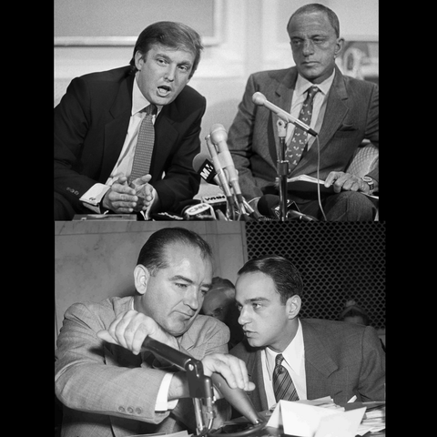 Image Juxtaposing Trump & Cohen with Mcarthy & Cohen