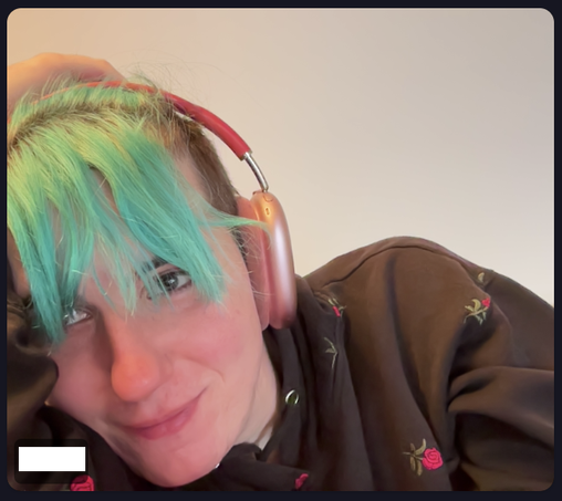 self portrait in video call software