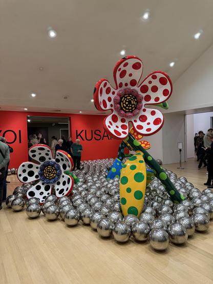 An exhibit by Yayoi Kusama, at the Stedelijk museum in Amsterdam