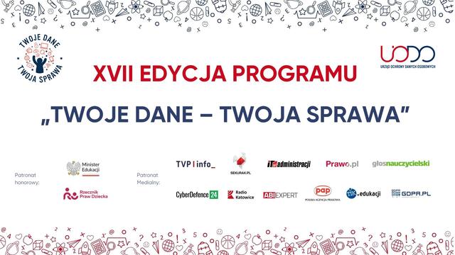 Plakat XVII edycji programu "Twoje dane - Twoja sprawa"