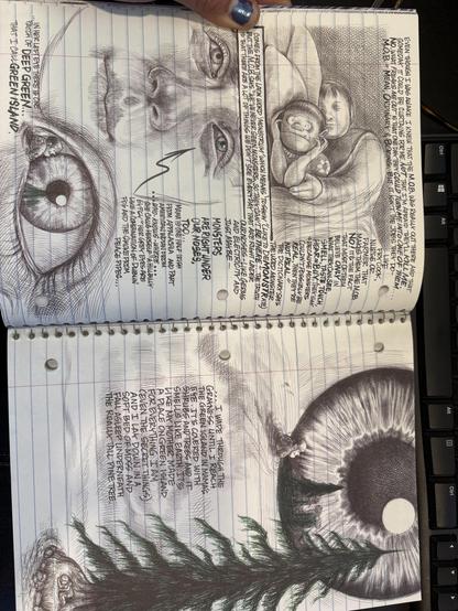 Pages from the book “My Favorite Thing is Monsters” by Emil Ferris